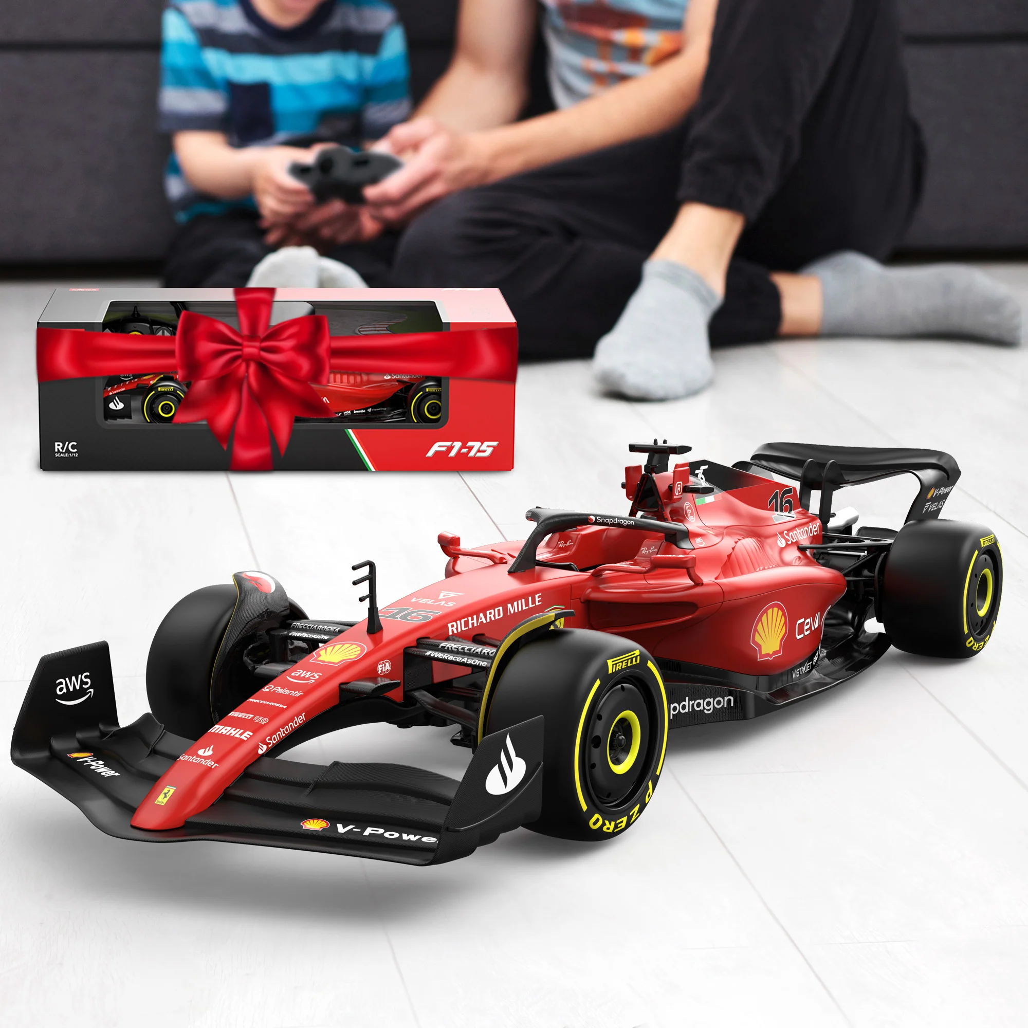 Ferrari F1 75 RC Car 1/12 Scale Licensed Remote Control Toy Car, Official F1 Merchandise by Rastar - Image 5