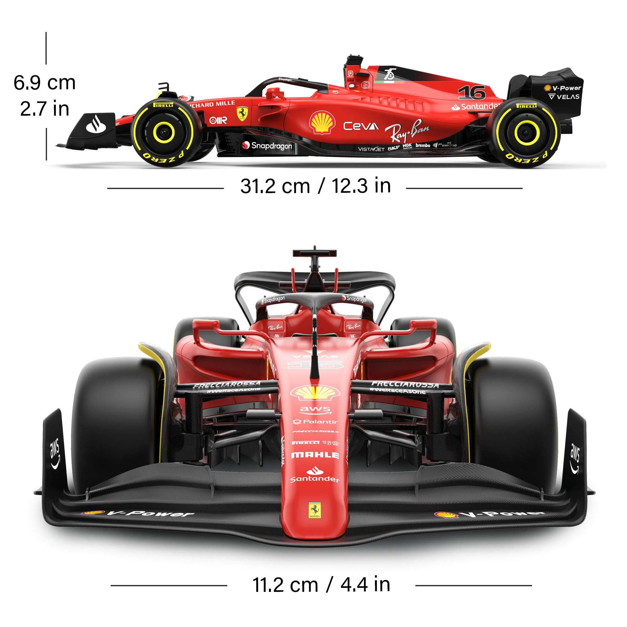Ferrari F1 75 RC Car 1/18 Scale Licensed Remote Control Toy Car, Official F1 Merchandise by Rastar - Image 4