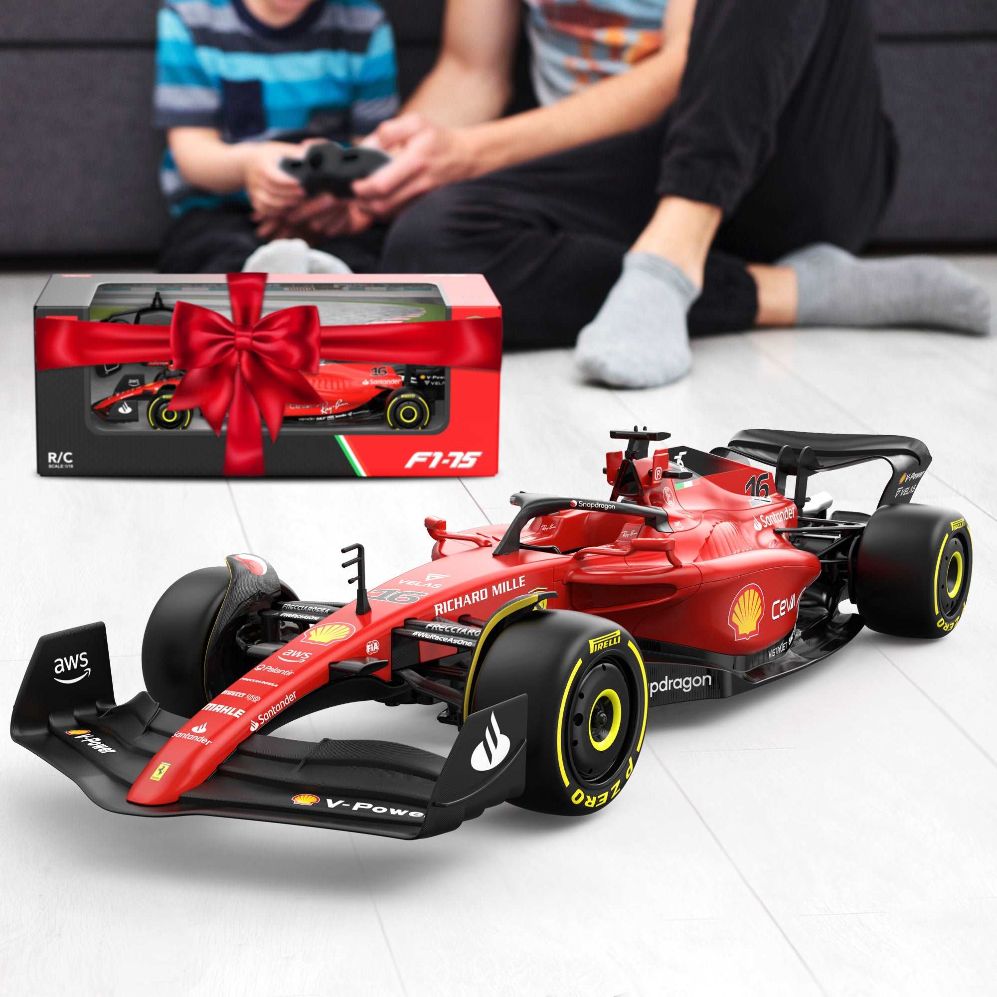 Ferrari F1 75 RC Car 1/18 Scale Licensed Remote Control Toy Car, Official F1 Merchandise by Rastar - Image 7
