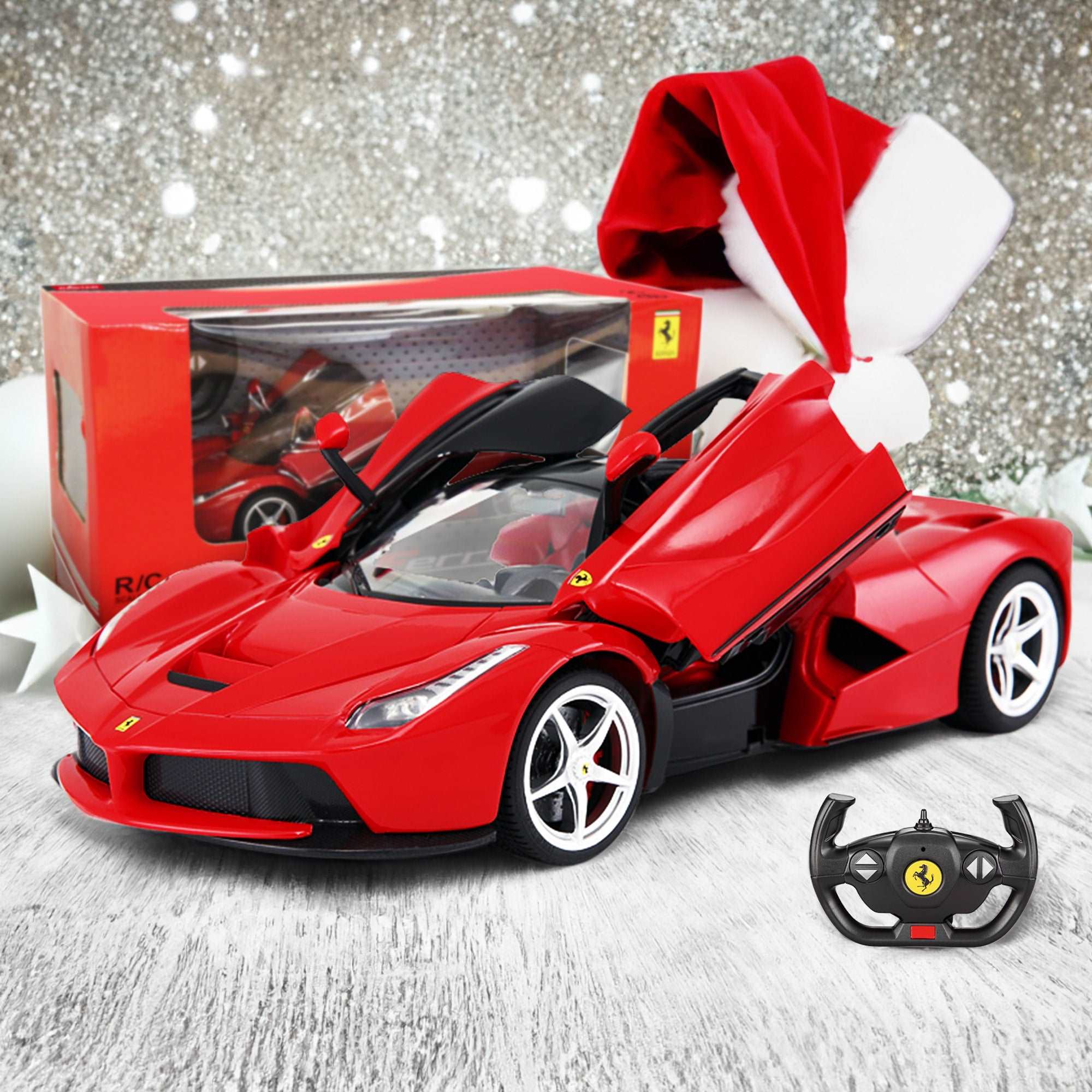 Ferrari LaFerrari RC Car 1/14 Scale Licensed Remote Control Toy Car with Open Butterfly Doors and Working Lights by Rastar - Image 6