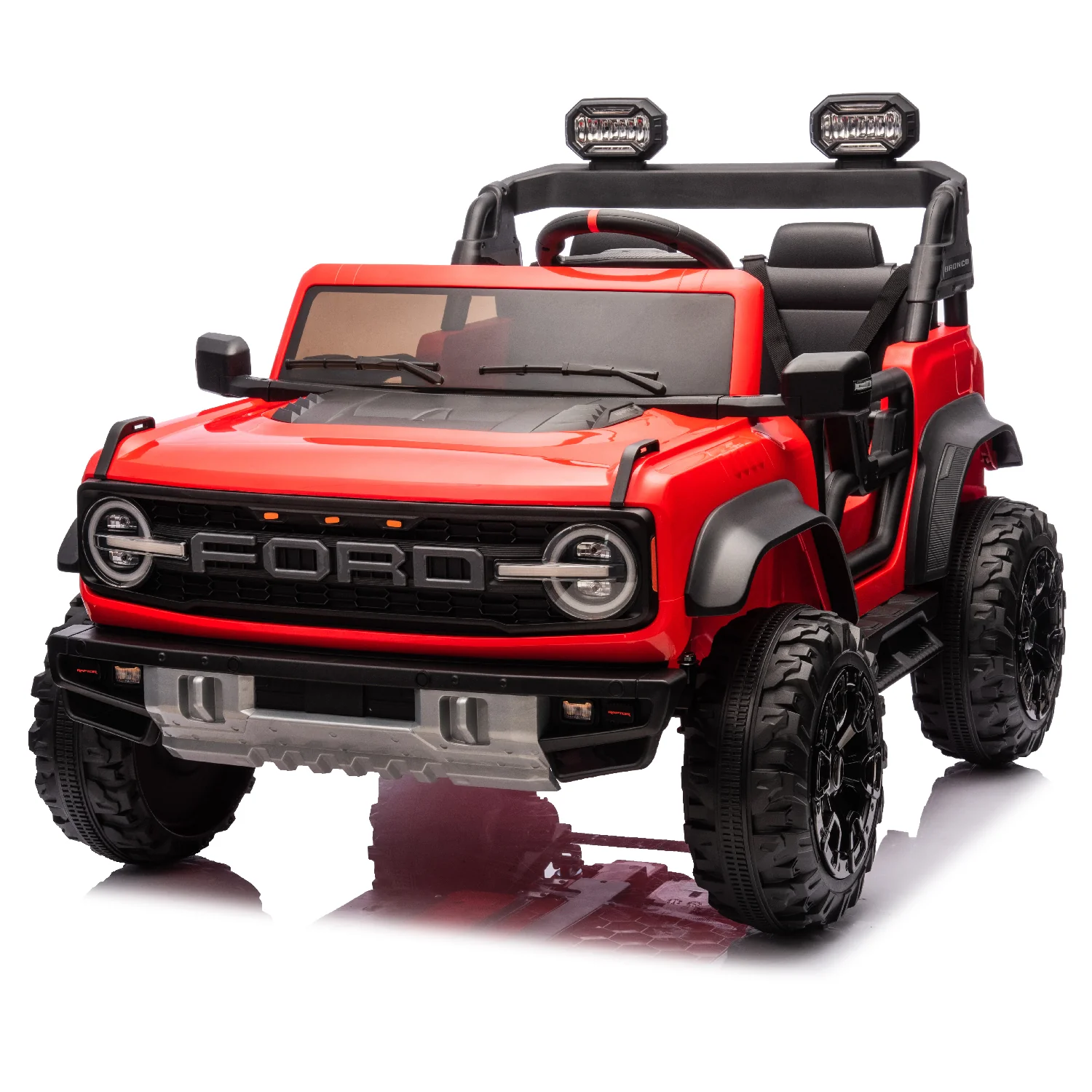 Licensed Ford Bronco Raptor 24V 2 Seater Electric Ride-On Car – Parental Remote, Music, Suspension & Working LED Lights