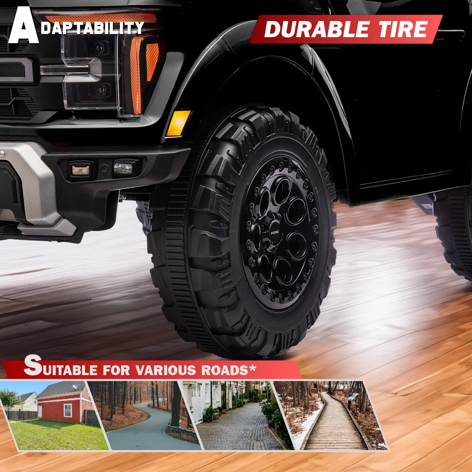 Licensed Ford F-150 Raptor 12V Ride-On Truck for Kids – Dual 25W Motors, Remote Control, LED Lights & Music - Image 7