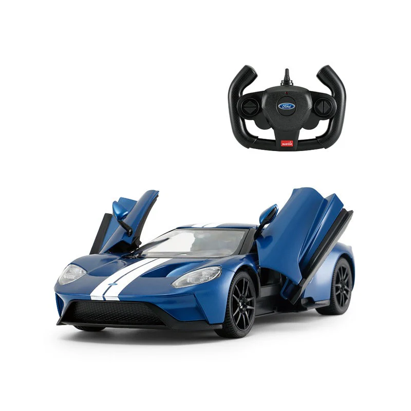 Ford GT RC Car 1/14 Scale Licensed Remote Control Toy Car with Open Doors and Working Lights by Rastar - Image 4