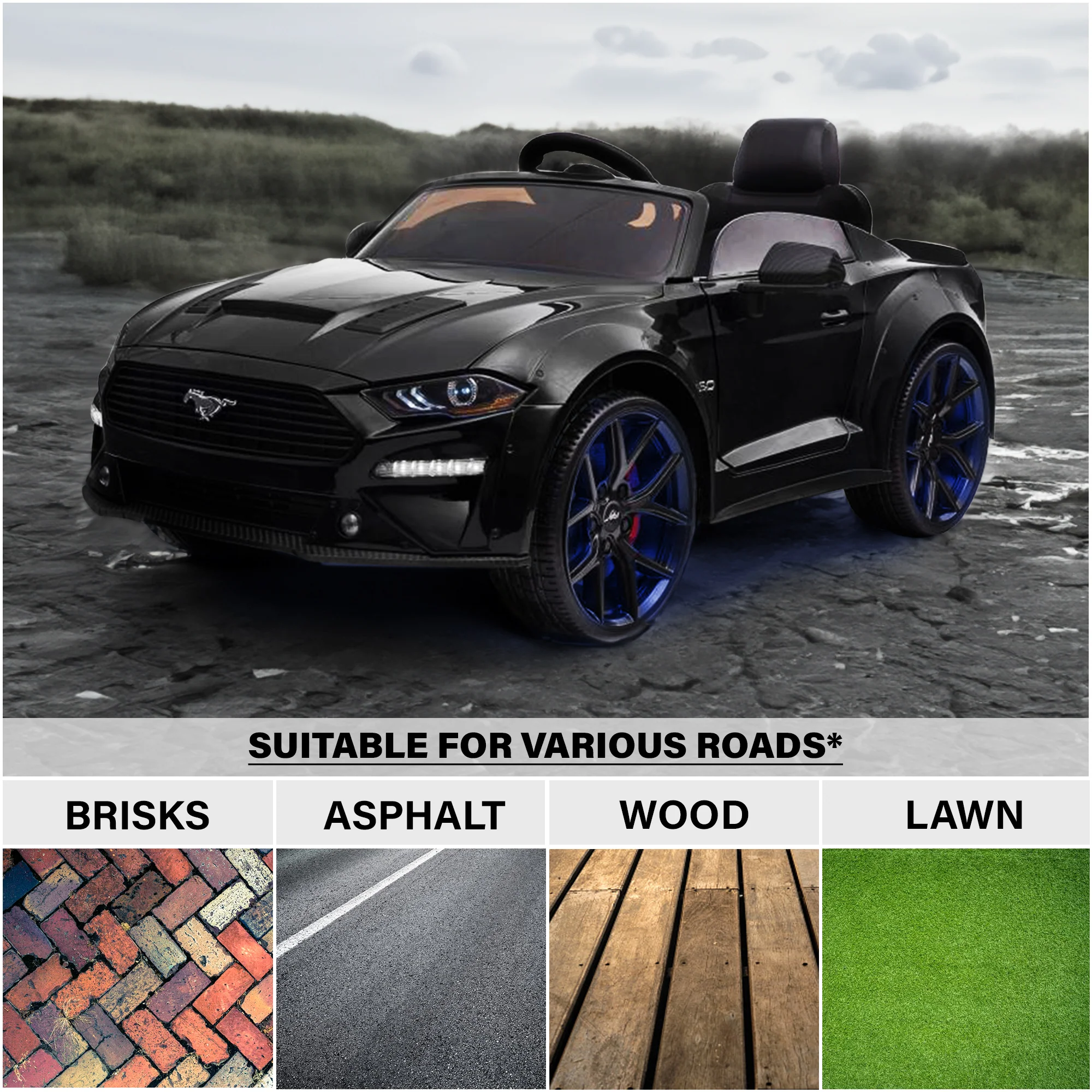 Ford Mustang 24V Kids Ride on Car with Drift Function, Licensed - Image 9