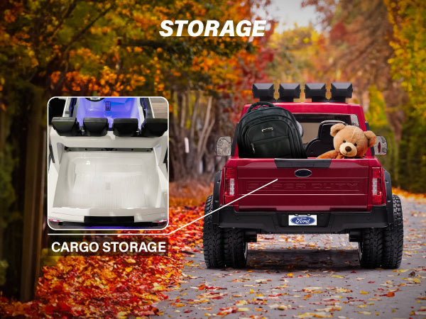 Ford Super Duty F450 Dually 2 Seaters 24V Ride-on Truck with Dual Rear-Wheel, Remote Control, EVA Tires, Licensed - Image 7
