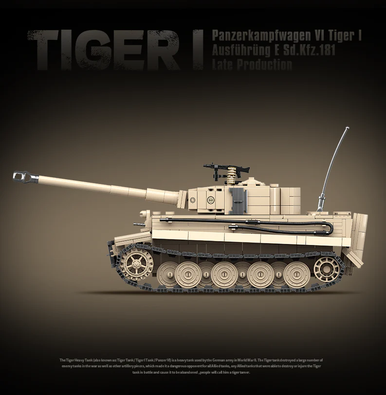German Tiger I - 1361Pcs - Image 5