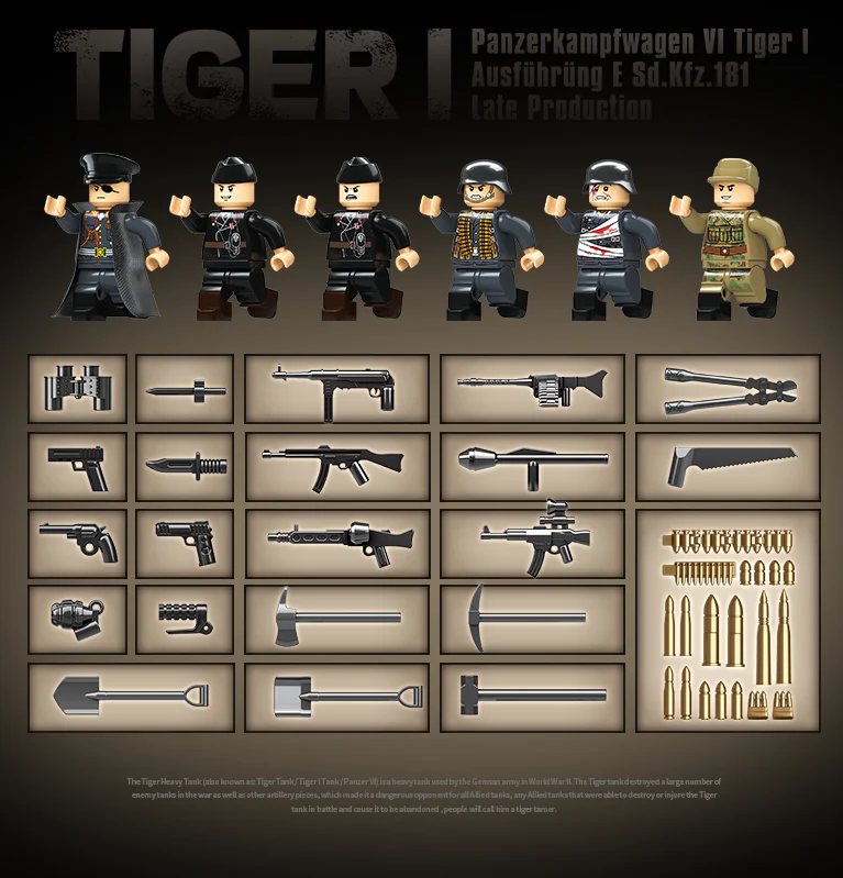 German Tiger I - 1361Pcs - Image 7