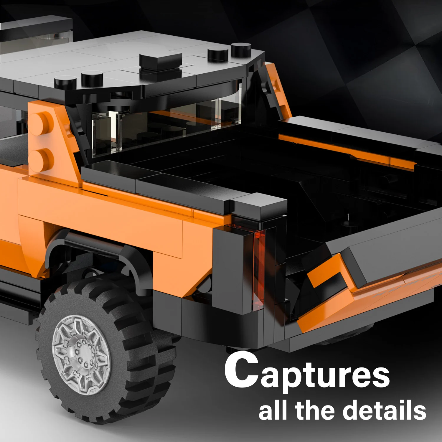 GMC Hummer EV 1/30 Scale Model Building Bricks Kit, 431pcs - Image 4