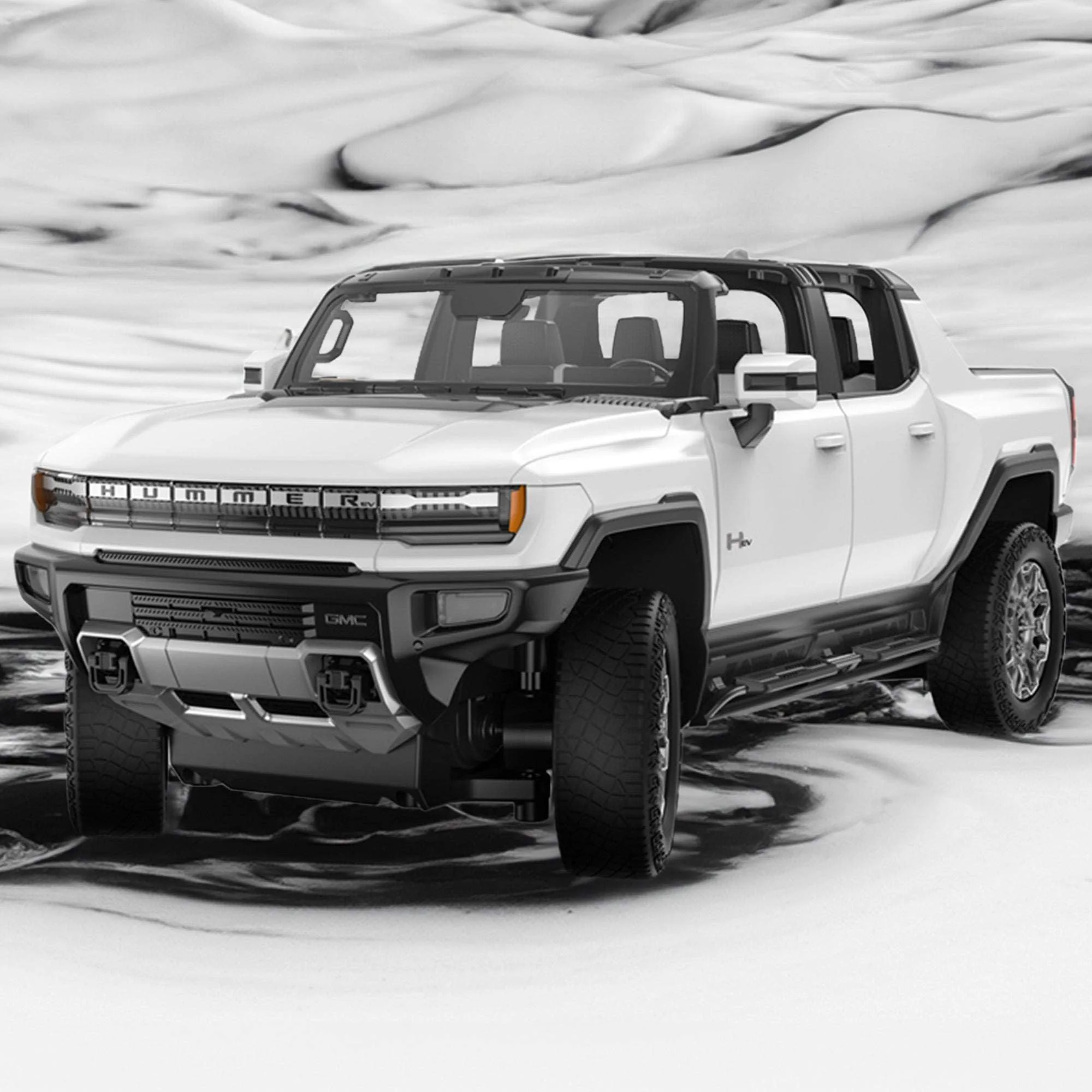 GMC Hummer EV RC Car 1/16 Scale Licensed Remote Control Toy Car with Open Doors, Working Lights, Phone Holder and Crab Walking Mode by Rastar - Image 5