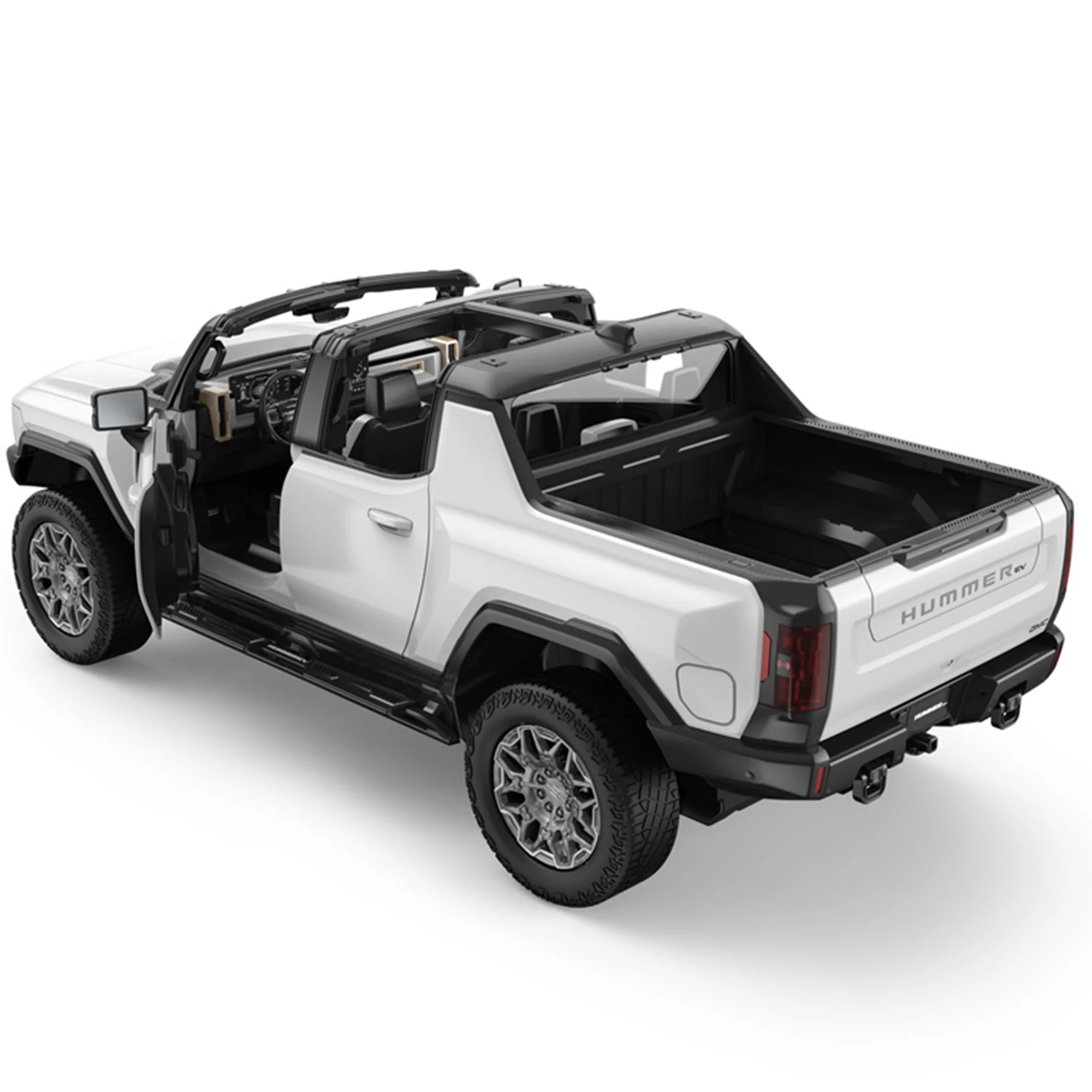 GMC Hummer EV RC Car 1/16 Scale Licensed Remote Control Toy Car with Open Doors, Working Lights, Phone Holder and Crab Walking Mode by Rastar - Image 7