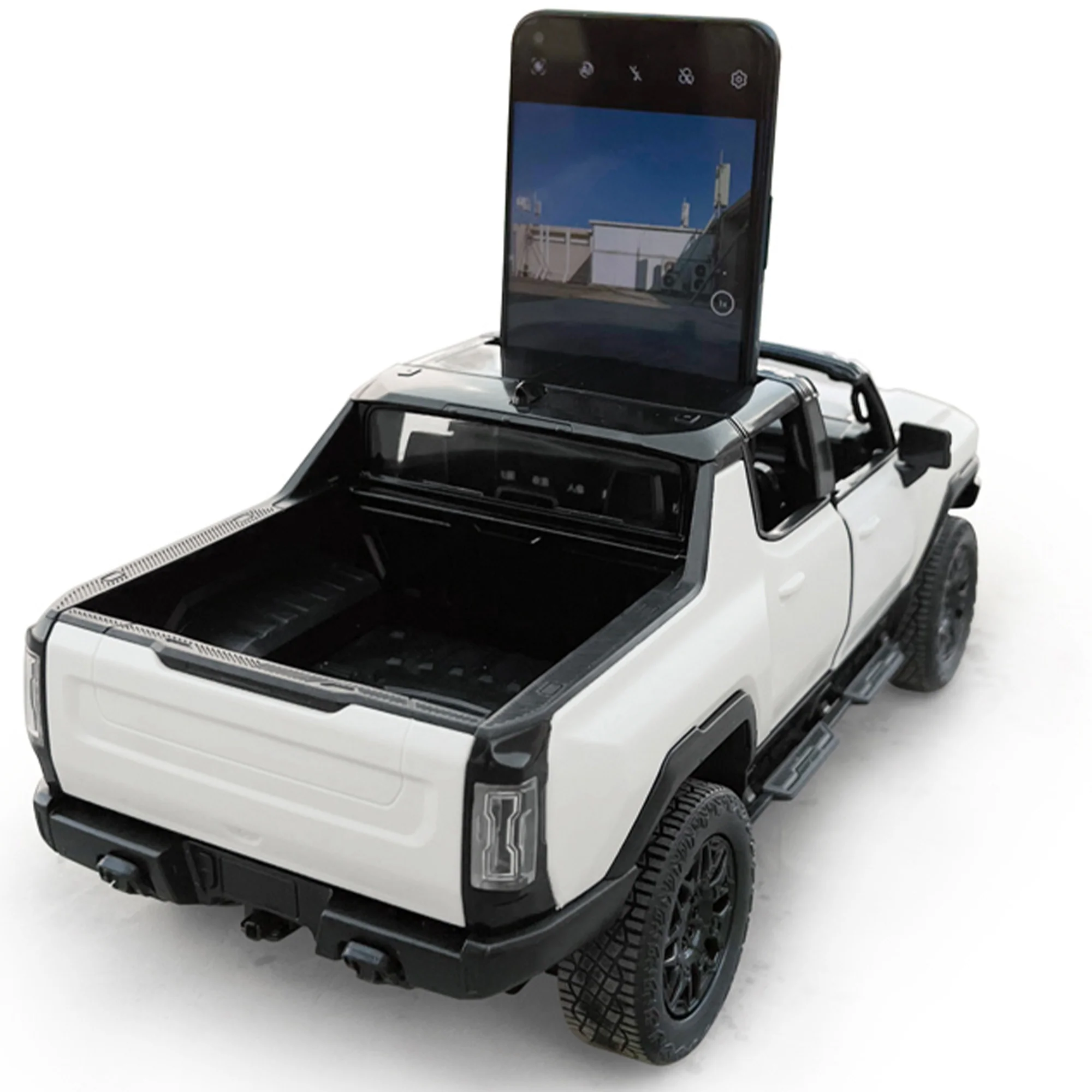 GMC Hummer EV RC Car 1/16 Scale Licensed Remote Control Toy Car with Open Doors, Working Lights, Phone Holder and Crab Walking Mode by Rastar - Image 8