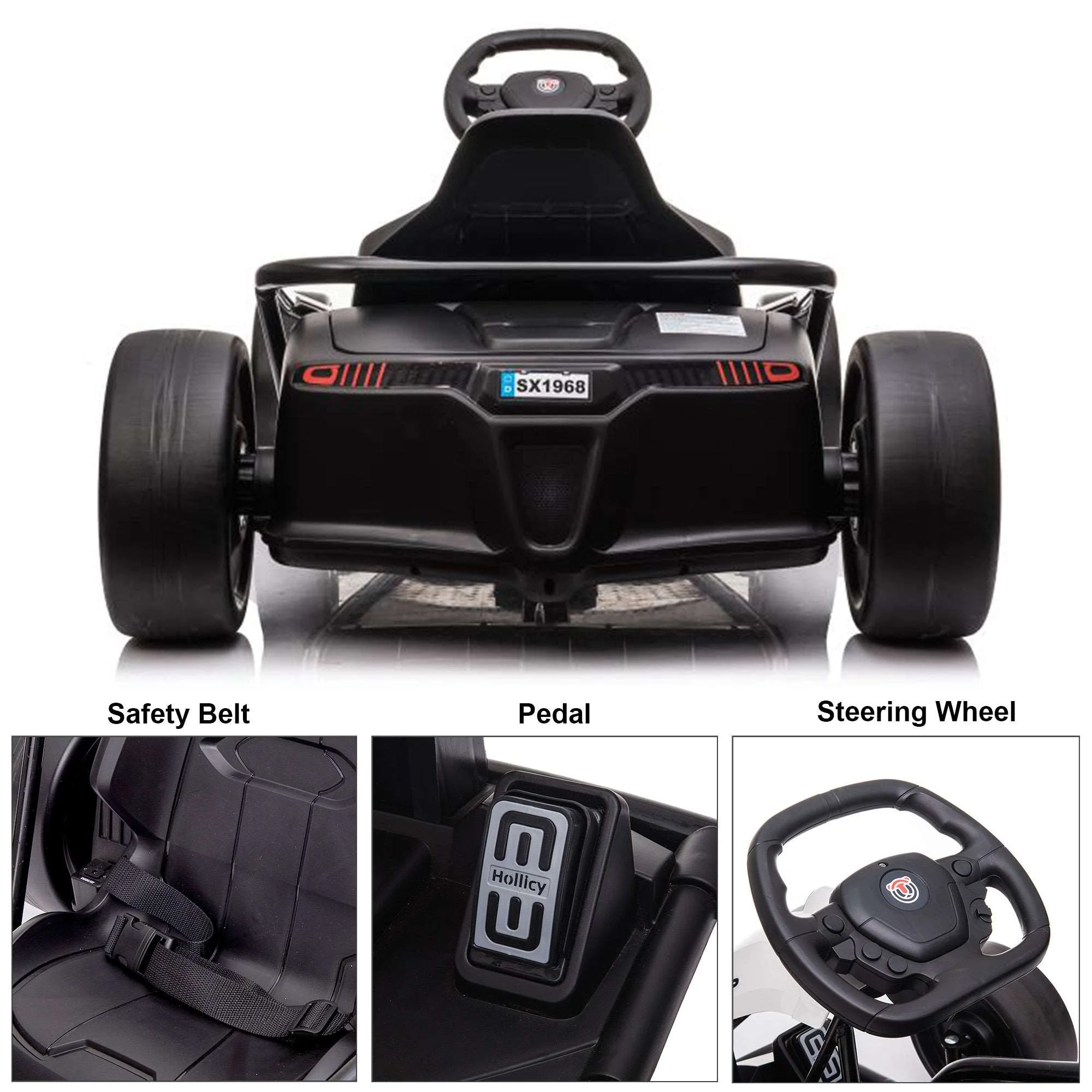 Go Kart 24V High-Speed Outdoor Racer Drifter with Seat Belt - Image 11