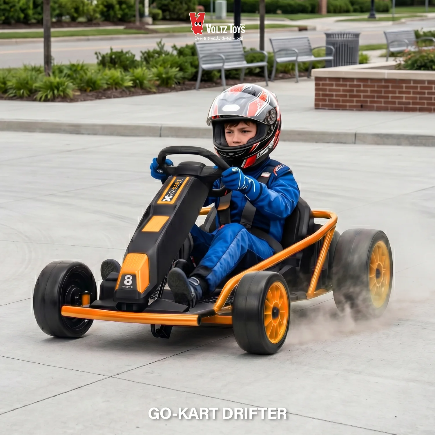 Go Kart 24V High-Speed Outdoor Racer Drifter with Seat Belt [Upgraded Design] - Image 5