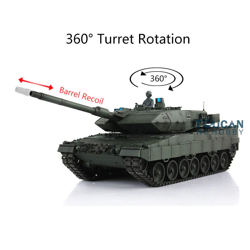 Heng Long® 1/16 RC Battle Tank Leopard 2A6 – Upgrade Edition – Metal Gearbox, Infrared Battle & Real Sound Effects - Image 2