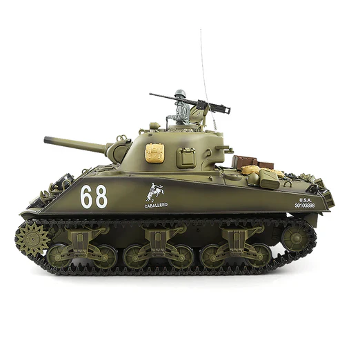 Heng Long® 1/16 RC Battle Tank M4A3 Sherman – Upgrade Edition – Metal Gearbox, 340° Rotating Turret & Infrared Battle - Image 4
