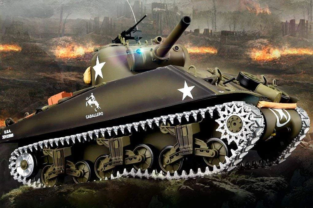 Heng Long® 1/16 RC Battle Tank USA M4A3 Sherman – Professional Edition, Full Metal Upgrade, Infrared Battle System, Smoke & Real Sound - Image 8