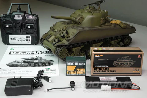 Heng Long® 1/16 RC Battle Tank M4A3 Sherman – Upgrade Edition – Metal Gearbox, 340° Rotating Turret & Infrared Battle - Image 2