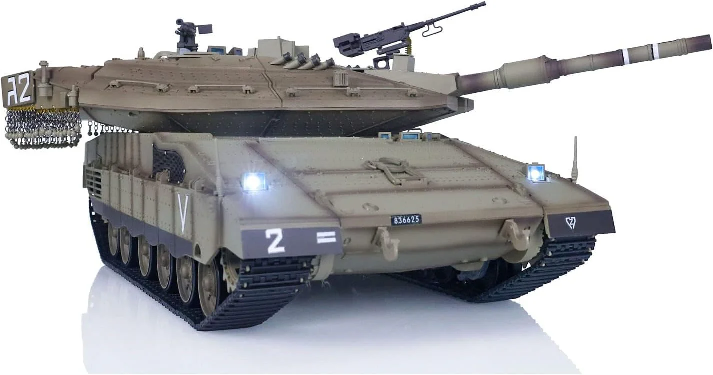 Heng Long® 1/16 RC Battle Tank Merkava MK IV – Upgrade Edition – Metal Gearbox, Infrared Battle, Real Sound & BB Shooting - Image 6