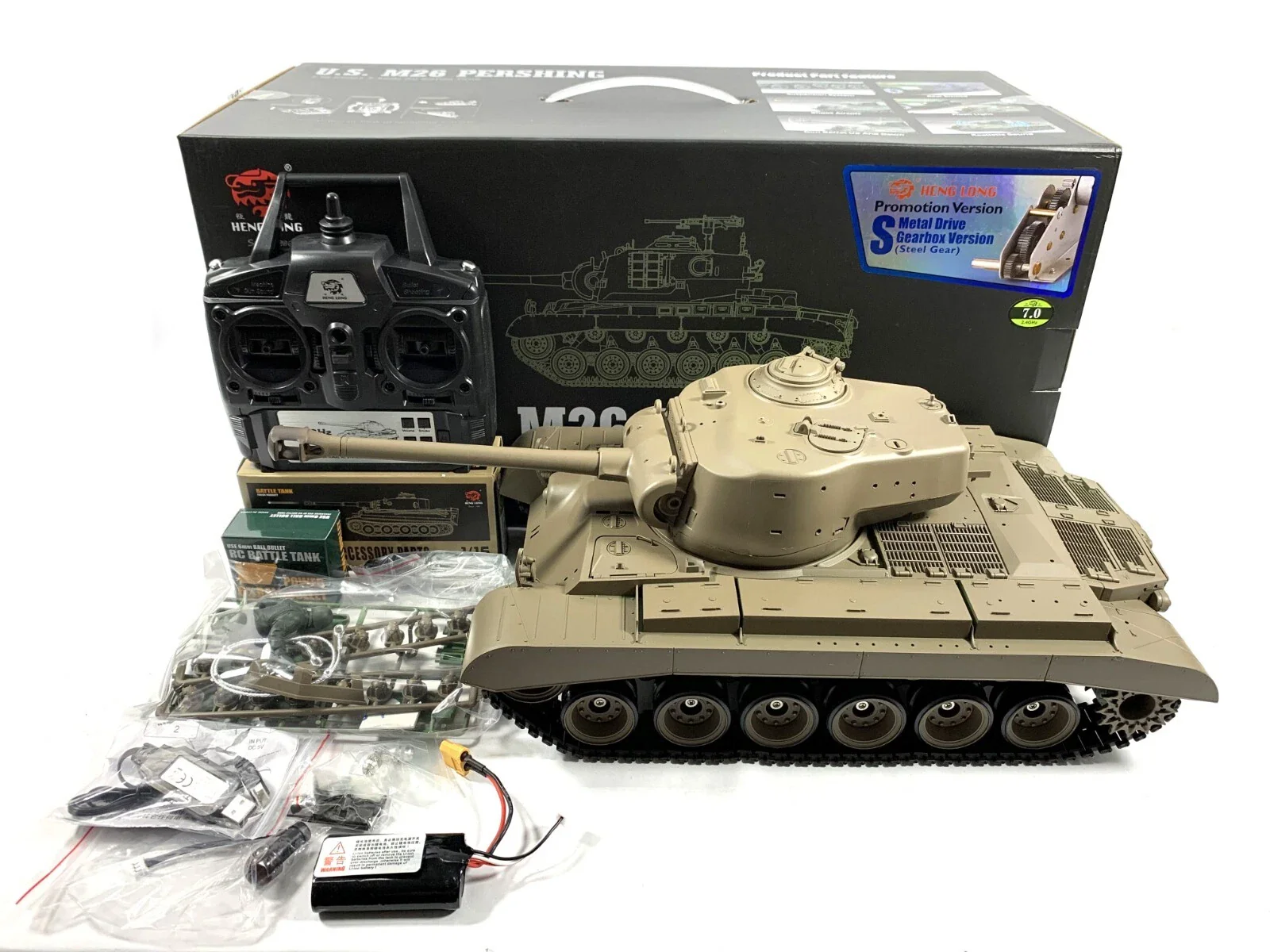 Heng Long 1/16 U.S. M26 Pershing RC Tank Upgrade Edition RTR - Image 9