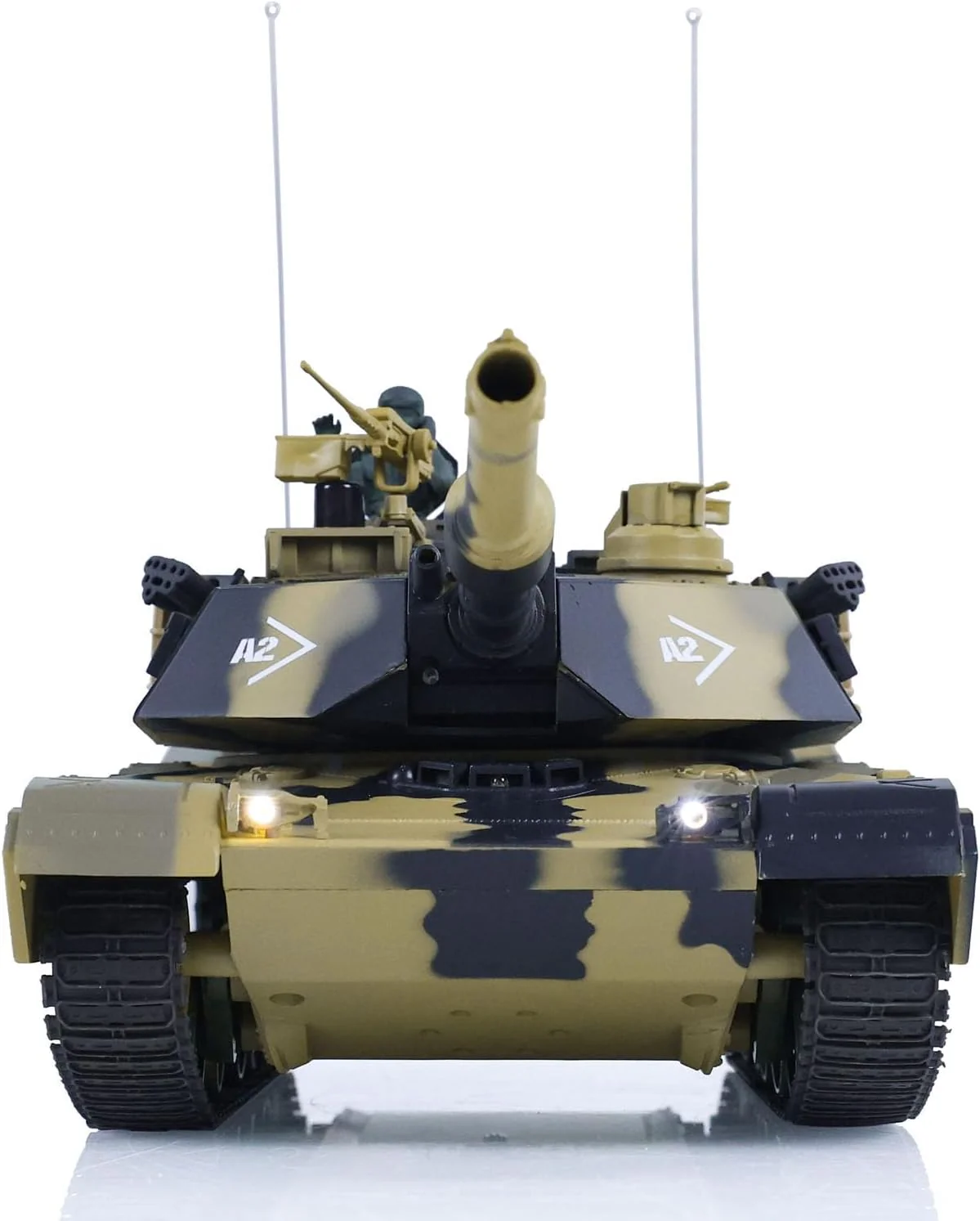 Heng Long® 1/24 RC Battle Tank Abrams M1A2 – 320° Rotating Turret, Infrared Battle, BB Shooting & Real Sound - Image 7