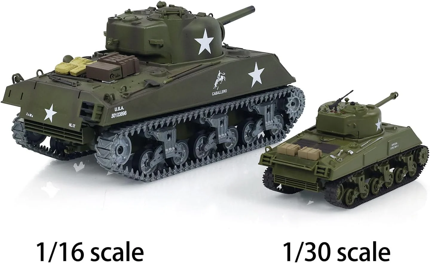 Heng Long® 1/30 RC Battle Tank Sherman M4A3 –  320° Turret Rotation, Infrared Battle, Real Sound & Light - Image 6