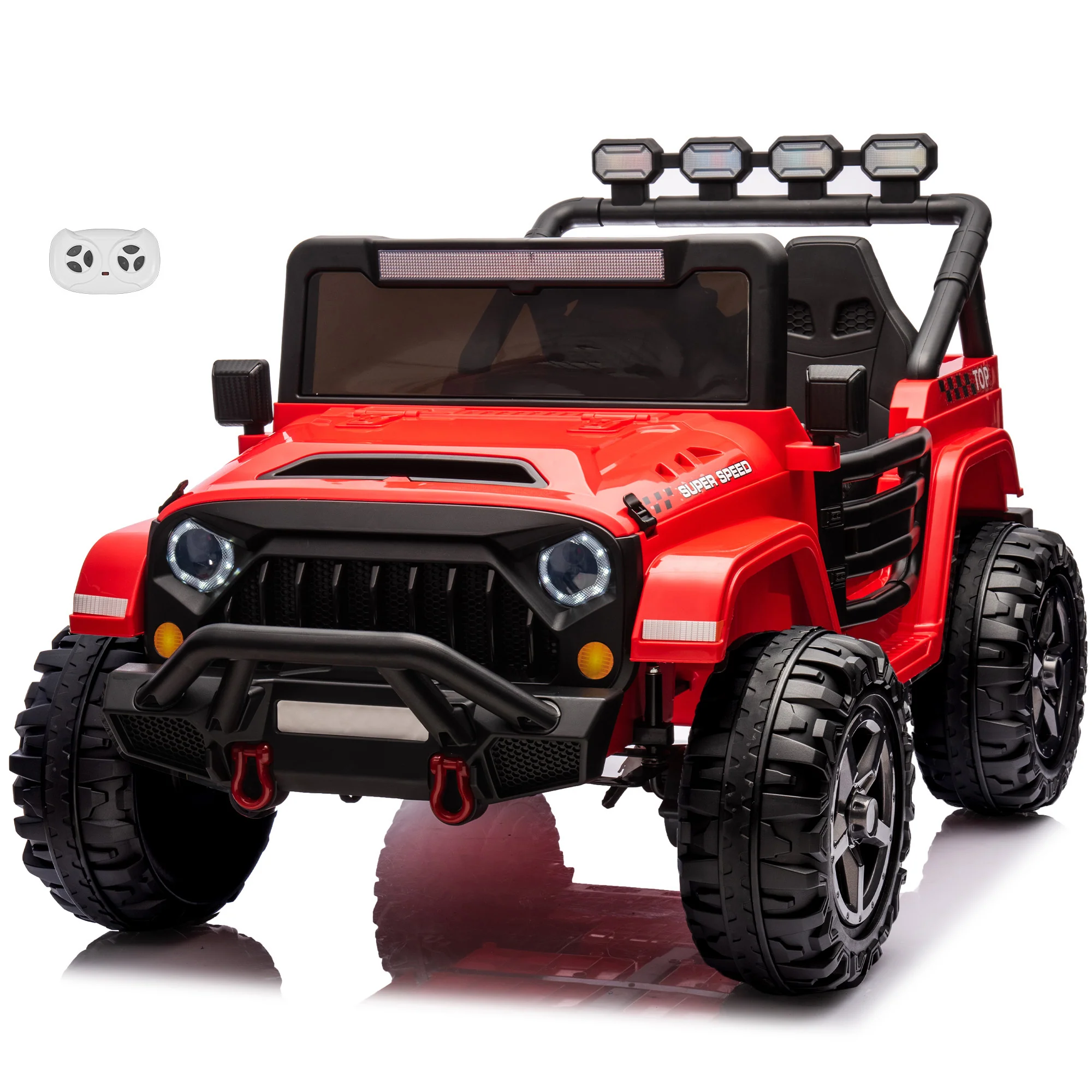 HAVOC 2 Seater Jeep 12V Kids Ride On Car Toy with Open Doors, Realistic Lights and Remote Control - Image 10