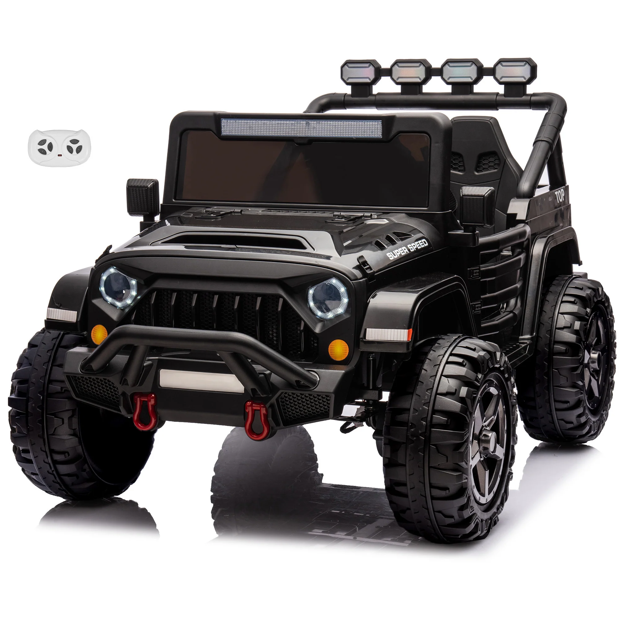 HAVOC 2 Seater Jeep 12V Kids Ride On Car Toy with Open Doors, Realistic Lights and Remote Control - Image 2