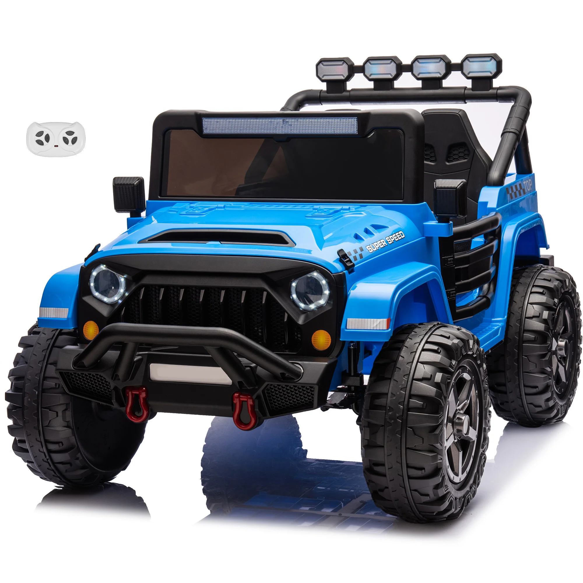 HAVOC 2 Seater Jeep 24V Kids Ride On Car Toy with Open Doors, Realistic Lights and Remote Control - Image 3