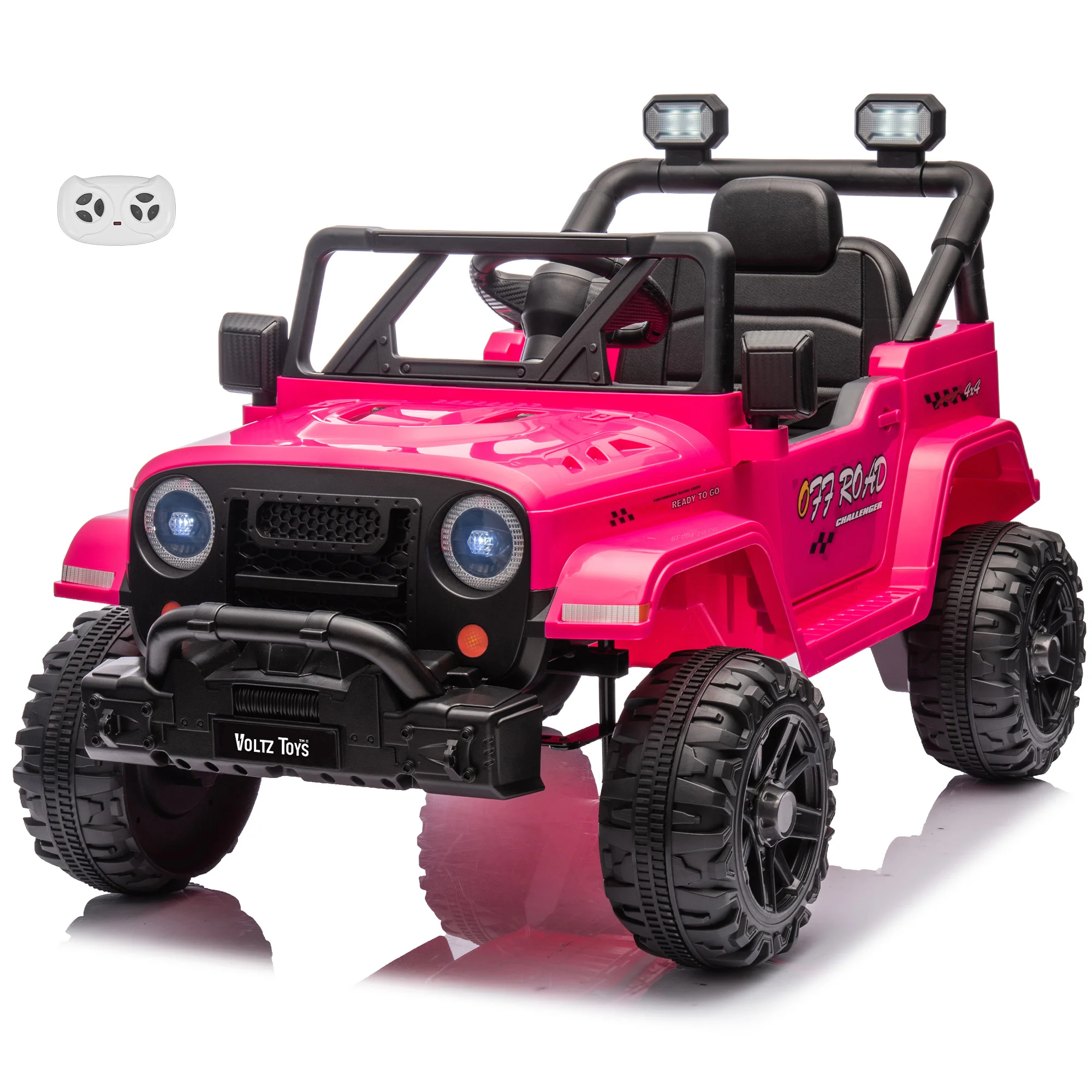 Jeep 12V Kids Ride On Car Toy with Open Doors, Realistic Lights and Remote Control - Image 9