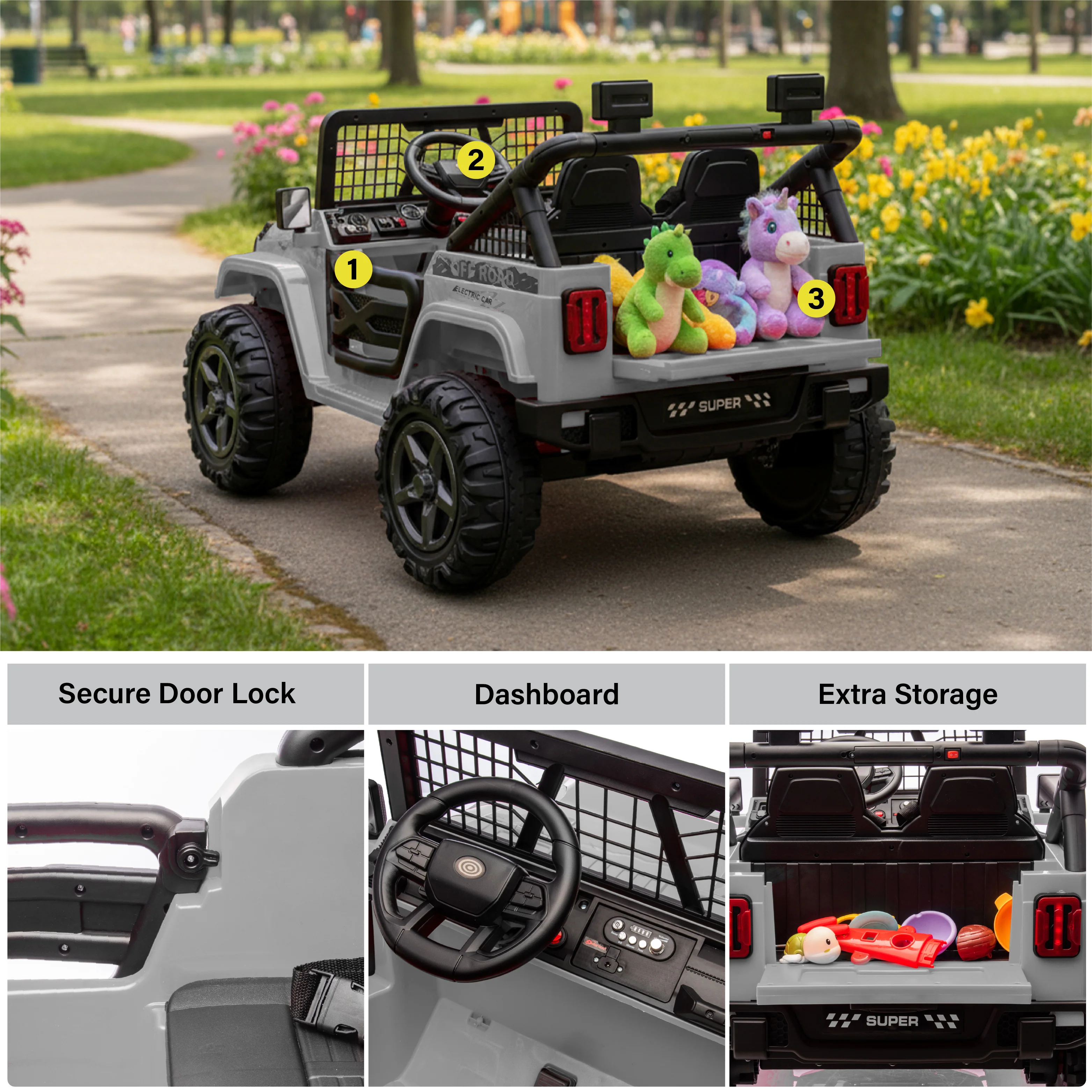 2026 NEW JEEP OUTREACH 2 Seater 24V Jeep Style Kids Ride On Car with Parental Remote Control - Image 13