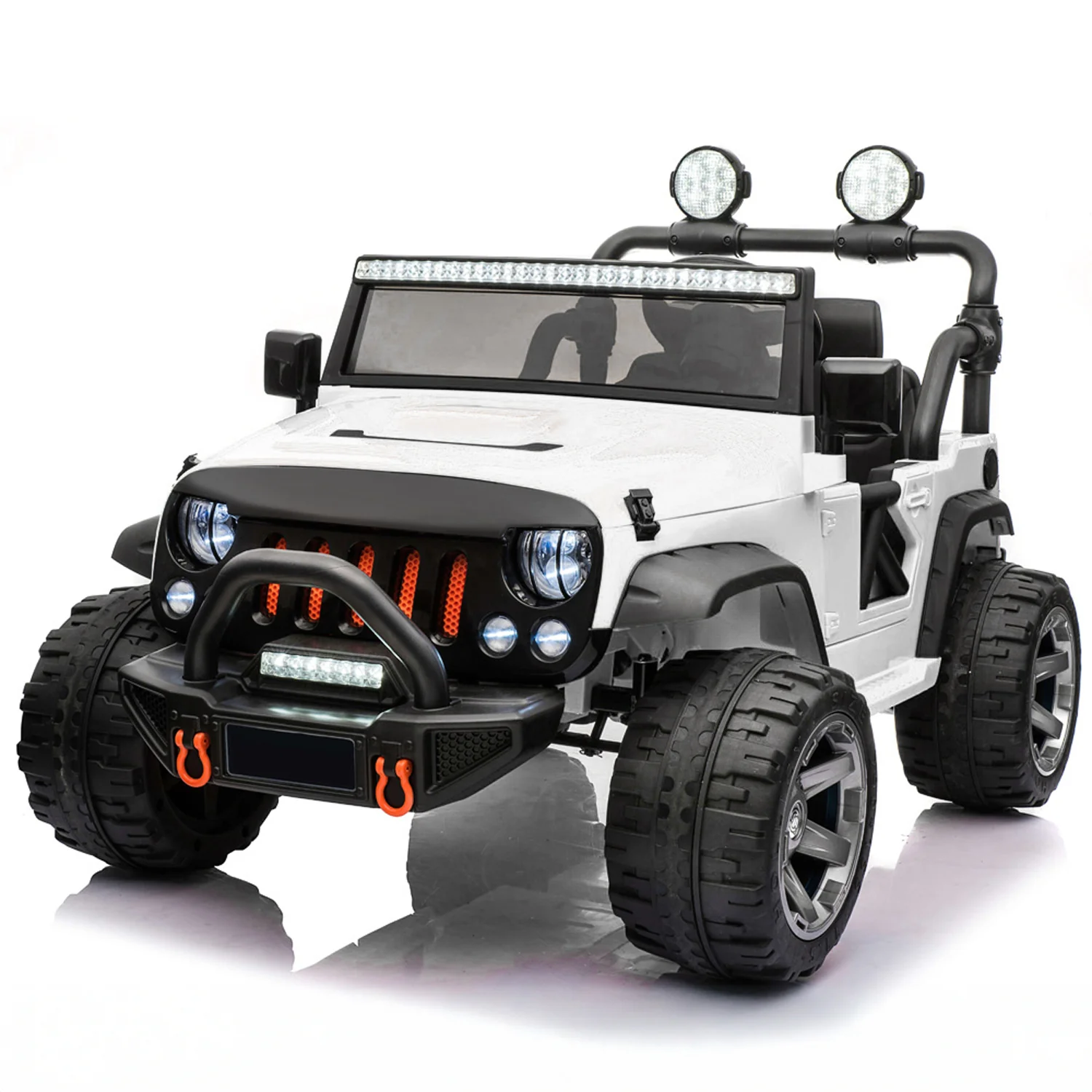 Jeep Wrangler 24V 2 Seater Classic Ride on Car Toy with Remote Control and MP3 Player - Image 12