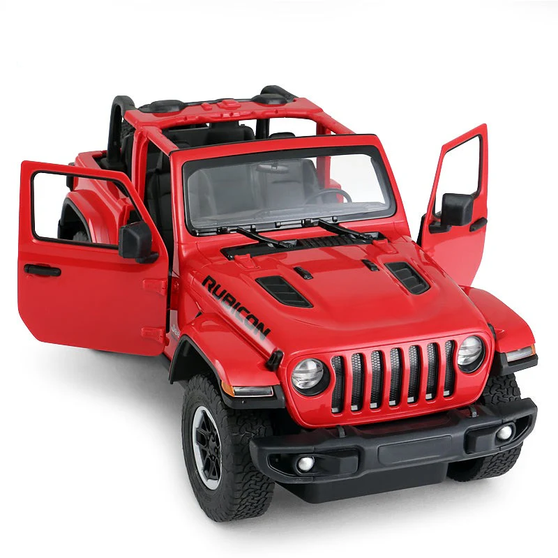 Jeep Wrangler Off-Road RC Car 1/14 Scale Licensed Remote Control Toy Car with Open Doors and Working Lights by Rastar - Image 3