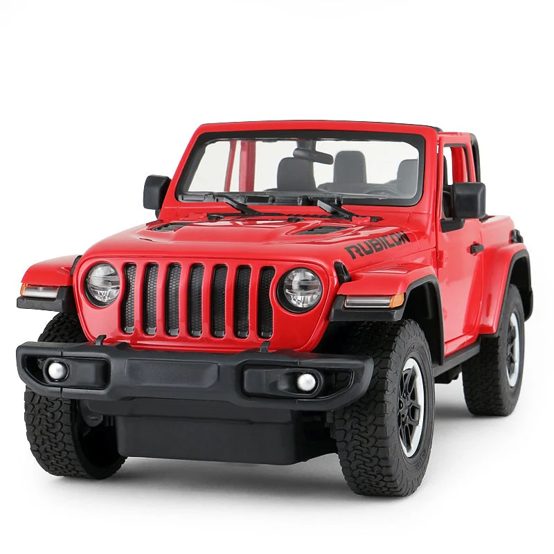 Jeep Wrangler Off-Road RC Car 1/14 Scale Licensed Remote Control Toy Car with Open Doors and Working Lights by Rastar - Image 4