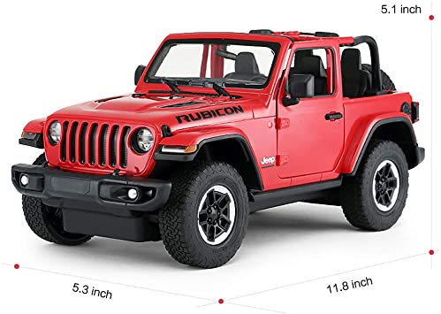 Jeep Wrangler Off-Road RC Car 1/14 Scale Licensed Remote Control Toy Car with Open Doors and Working Lights by Rastar - Image 8