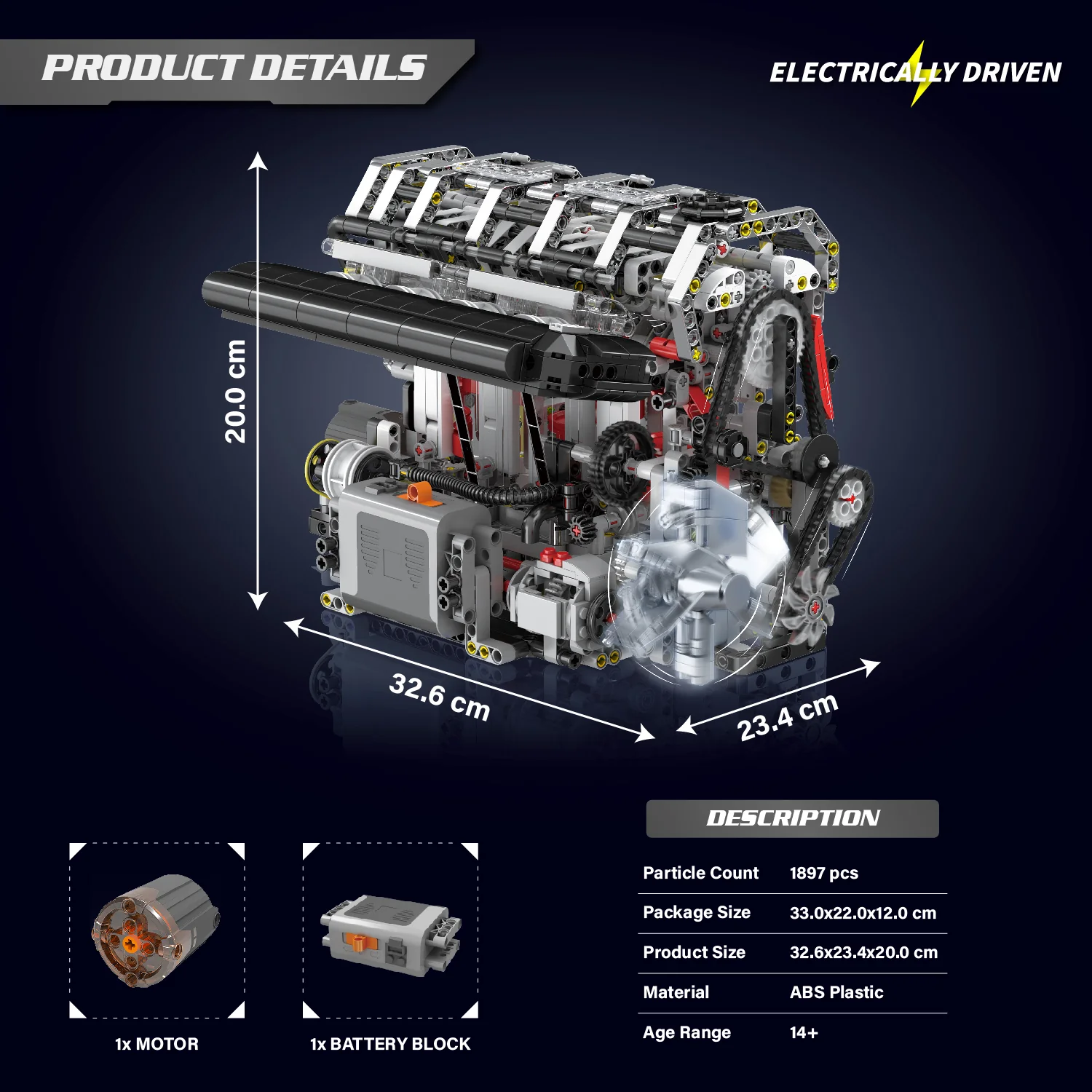 Mould King L4 Casoline Engine Building Blocks Kit - 1787Pcs - Image 4