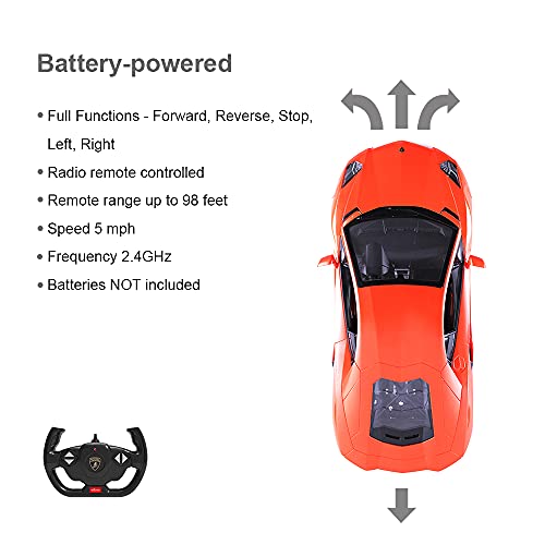 Lamborghini Aventador LP700-4 RC Car 1/14 Scale Licensed Remote Control Toy Car with Working Lights by Rastar - Image 6