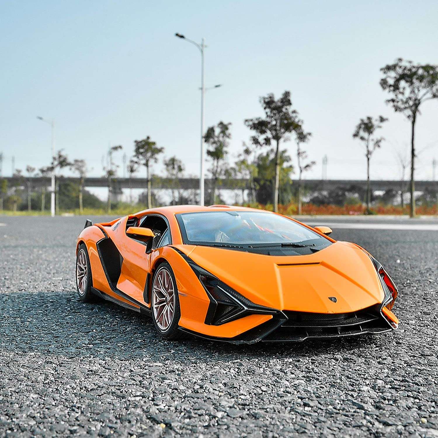Lamborghini SIAN FKP 37 RC Car 1/14 Scale Licensed Remote Control Toy Car with Open Doors and Working Lights by Rastar - Image 9