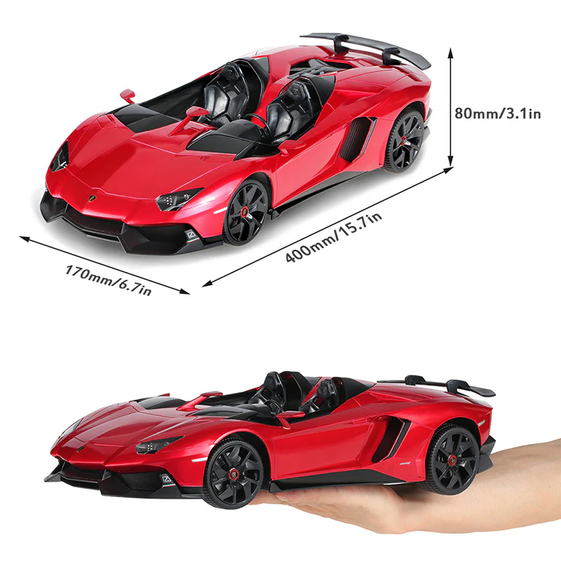 Lamborghini Aventador J RC Car 1/12 Scale Licensed Remote Control Toy Car with Working Lights by Rastar - Image 10
