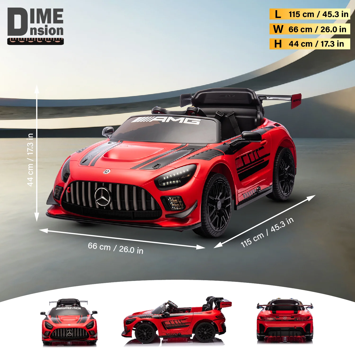 Licensed Mercedes-AMG GT3 24V Kids Ride-On Car with Remote - Image 10