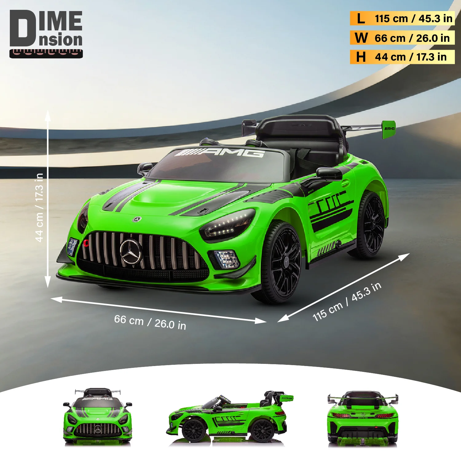 Licensed Mercedes-AMG GT3 24V Kids Ride-On Car with Remote - Image 11