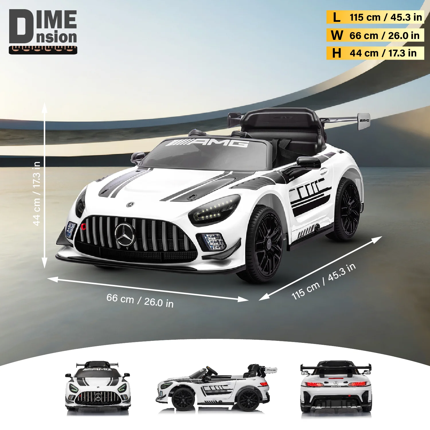 Licensed Mercedes-AMG GT3 24V Kids Ride-On Car with Remote - Image 6