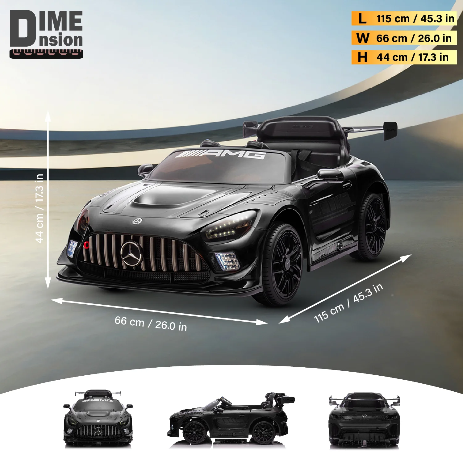 Licensed Mercedes-AMG GT3 24V Kids Ride-On Car with Remote - Image 8