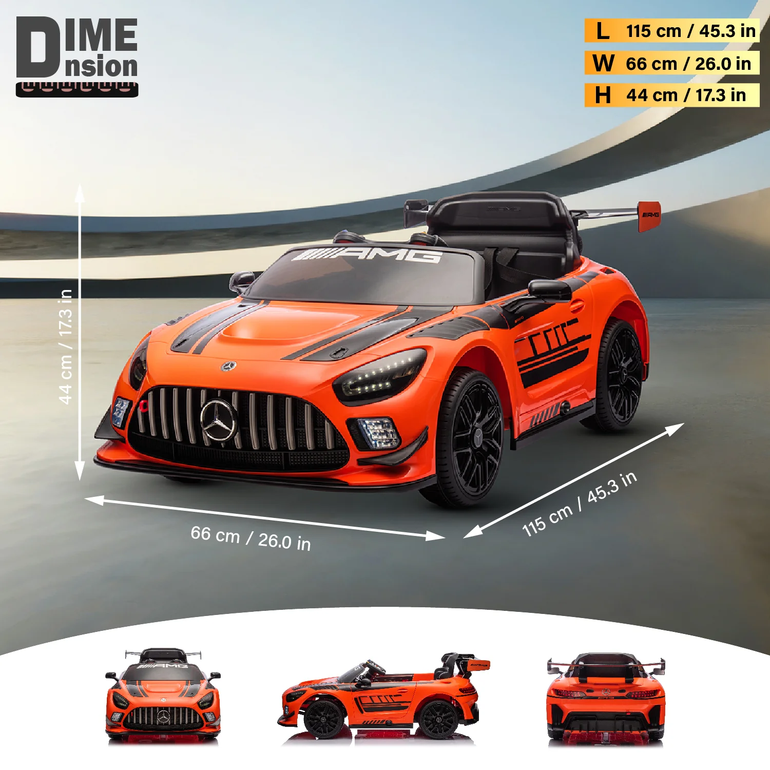 Licensed Mercedes-AMG GT3 24V Kids Ride-On Car with Remote - Image 9