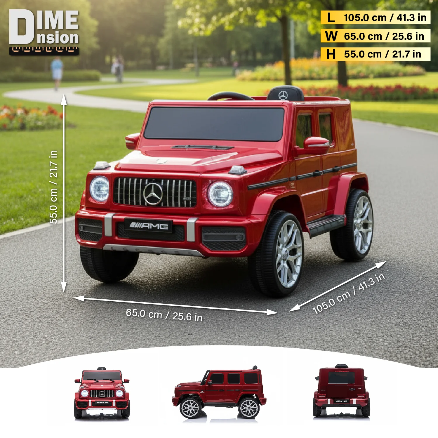 Mercedes-Benz AMG G63 12V Ride on Car with Remote Control and Leather Seat, Licensed - Image 3