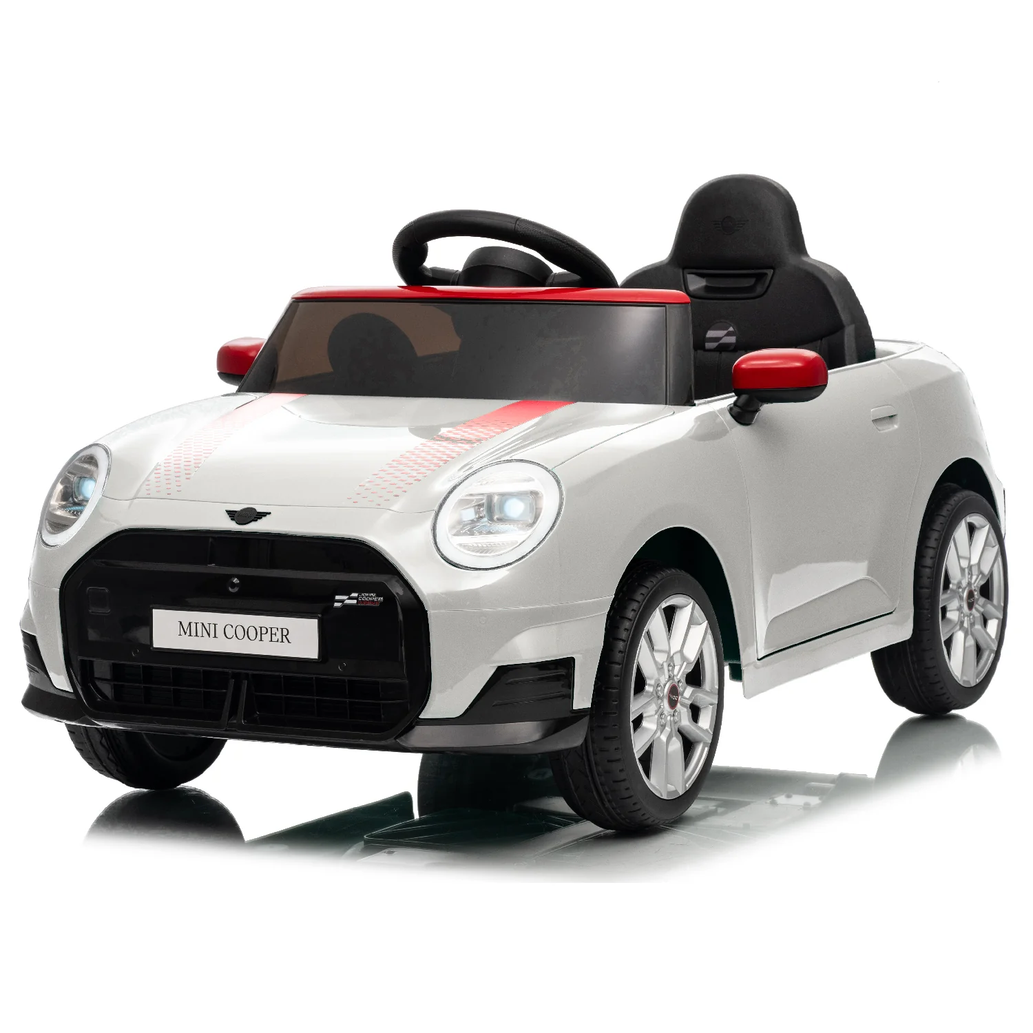 Licensed Mini Cooper Ride On Car for Kids, 12V Electric Battery Powered Vehicle with Remote Control, LED Lights, MP3 Player & Transport Wheels, Gift for Boys & Girls Ages 3+ - Image 11