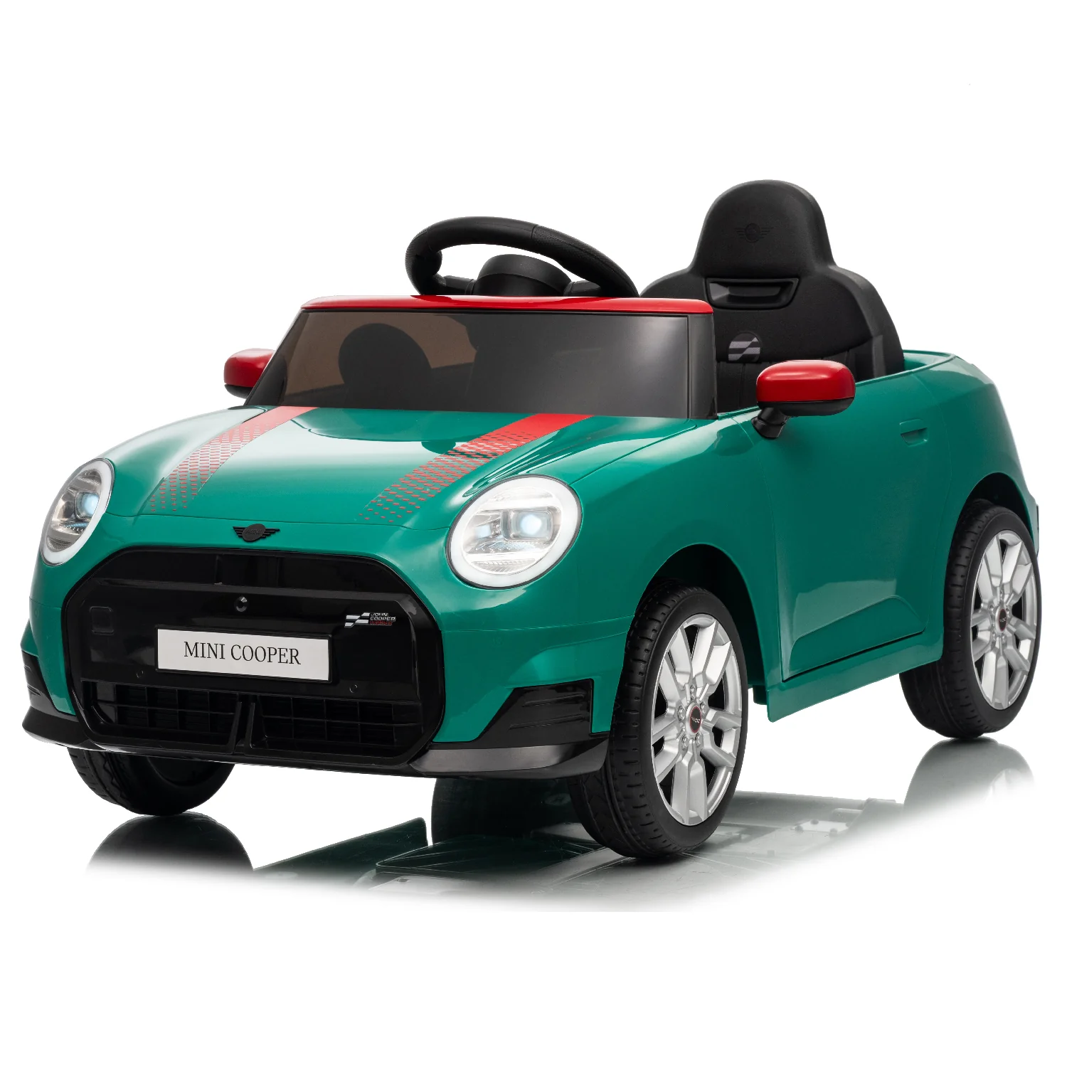 Licensed Mini Cooper Ride On Car for Kids, 12V Electric Battery Powered Vehicle with Remote Control, LED Lights, MP3 Player & Transport Wheels, Gift for Boys & Girls Ages 3+ - Image 12
