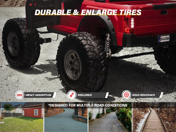 Ford Super Duty F450 Monster Lifted 2 Seaters 24V Ride-on Truck with Big EVA Tires, Remote Control, Licensed - Image 9