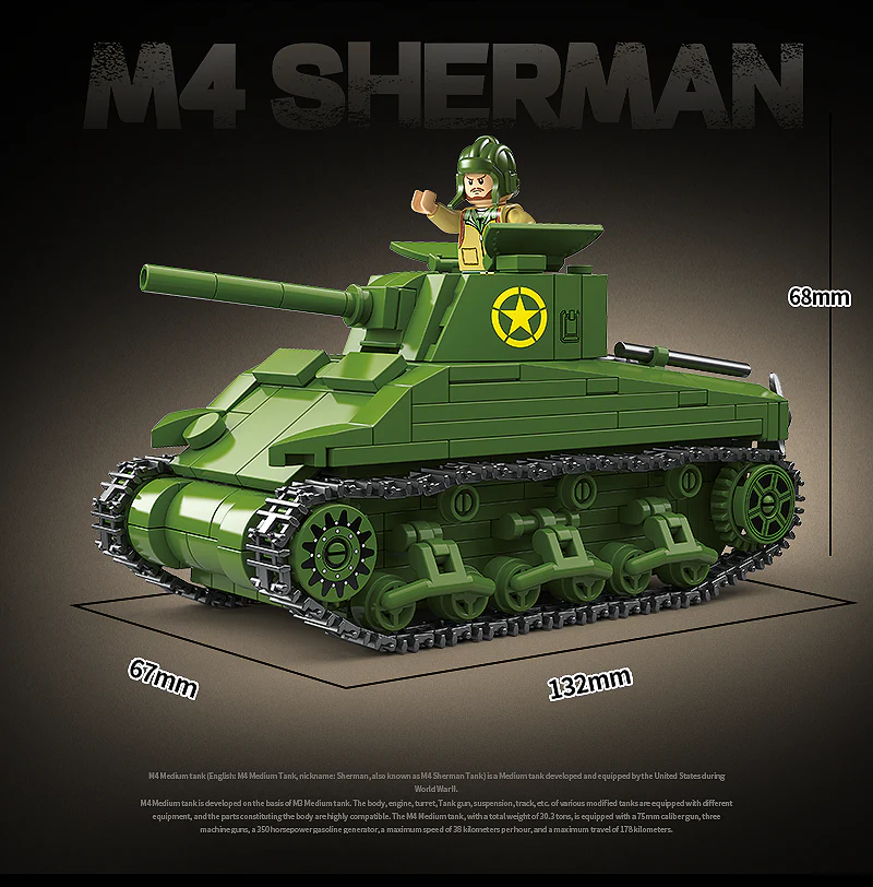 M4 Sherman Tank - 480Pcs - Image 4