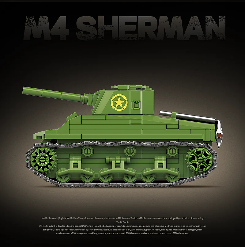 M4 Sherman Tank - 480Pcs - Image 5