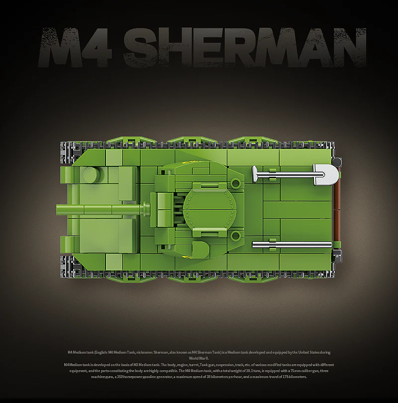 M4 Sherman Tank - 480Pcs - Image 6